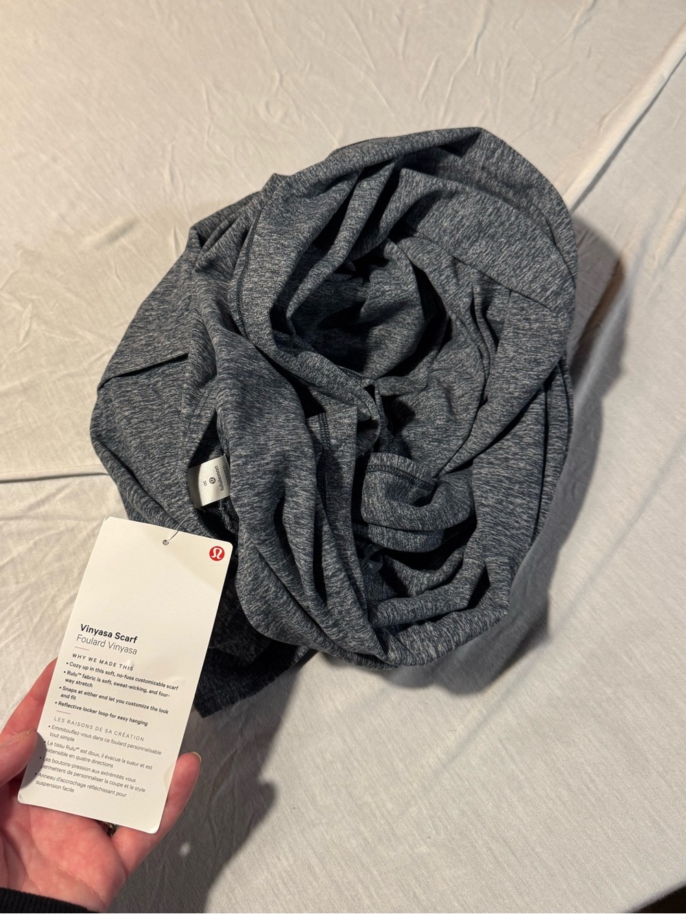 Lululemon Vinyasa Scarf Heathered Gray NWT